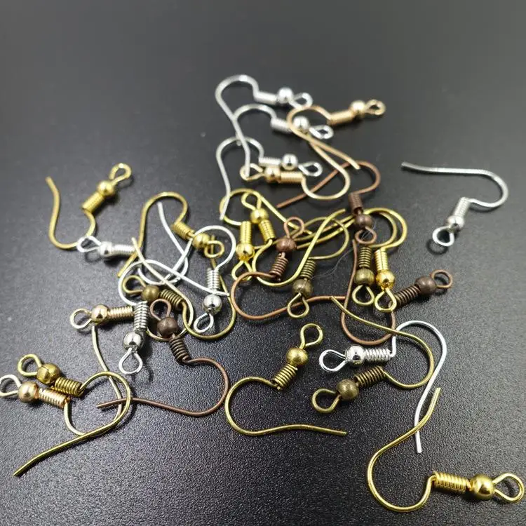 

Madalena Wholesale 100PCS(50pair) Jewelry Findings Earring Hook Coil Ear Wire DIY Jewelry Making