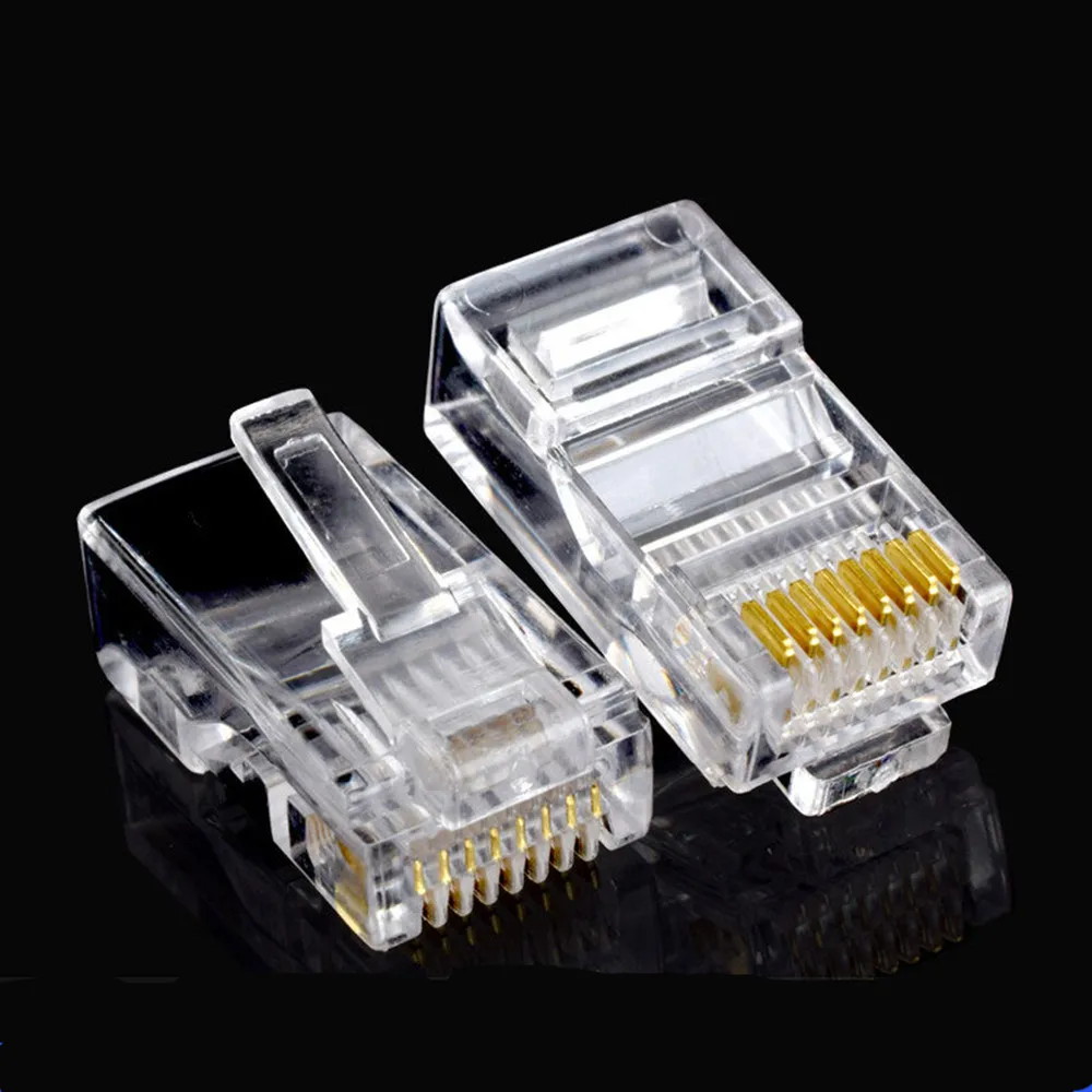 Сетевые кабели RJ45 с позолоченным покрытием Модульный штекер Cat5 CAT5e разъем 8P8C utp