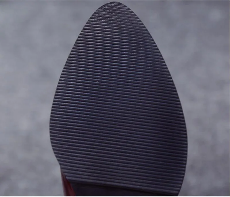 COOTELILI Comfortable 5cm High Heels Ankle Boots For Women Pointed Toe Warm Autumn Winter Shoes Women Pumps Red Black 35-39 (4)