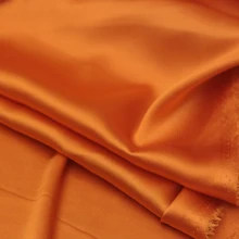 Летний Стиль шелковый атлас стрейч 19momme довольно Orange ткани 1.08 М широкий лоскутное(1 м