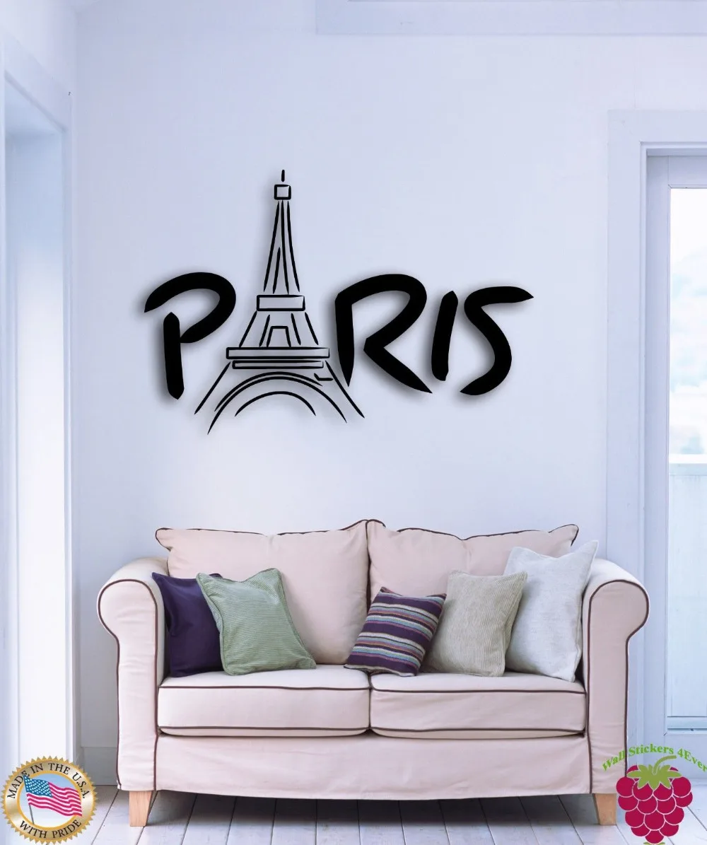 Wall Stickers Vinyl Decal Paris Eiffel Tower France Europe Cool Decor