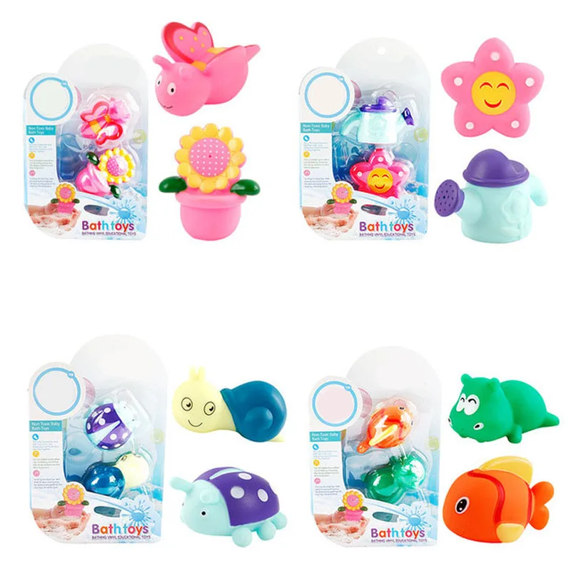 New Baby Bath Toy Floating Soft Glue Spray Pinch Child Play Water Toy Girl Boy Baby Water Toy Children Bath Toy
