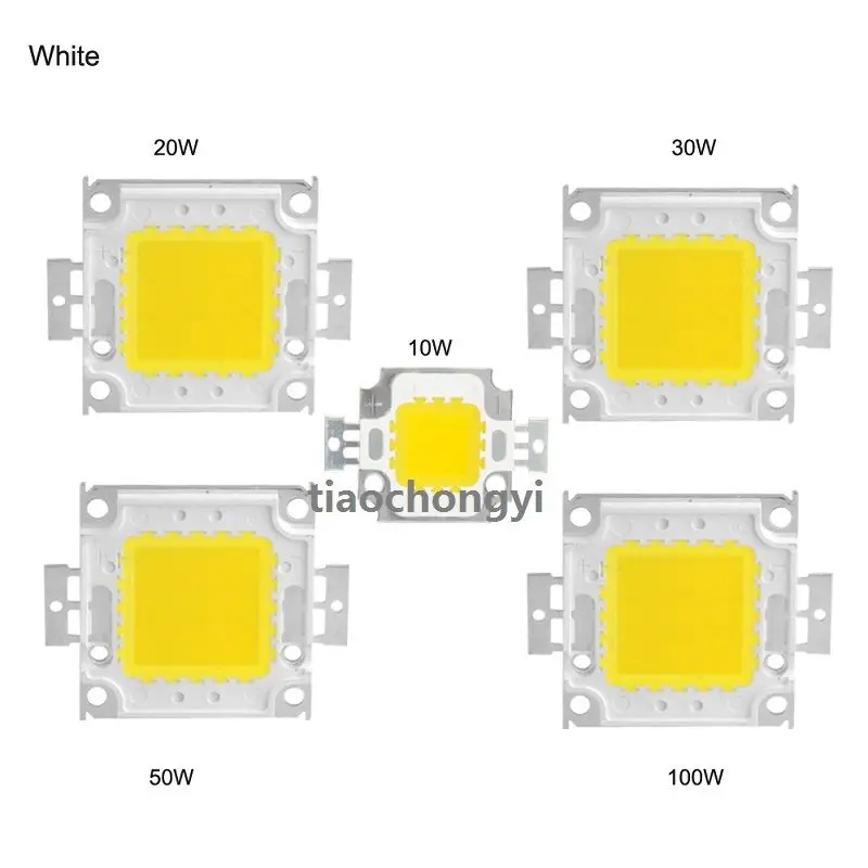 Белый/теплый белый 10 Вт 50 Вт 100 Вт чип со светодиодной подсветкой DC 12 В/36 В интегрированный в COB светодиодный светильник