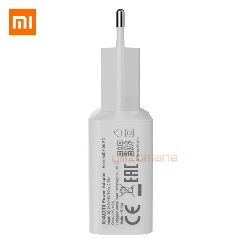 Оригинальное зарядное устройство Xiaomi 5В 2A EU Micro / Type C usb кабель зарядный адаптер