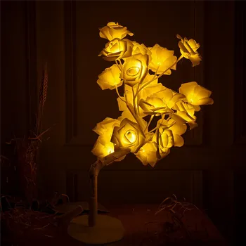 

LED Rose Flower Wreath String Lights Fairy Wedding Party Decoration led garland light chain night light Flexible baby girl lamp