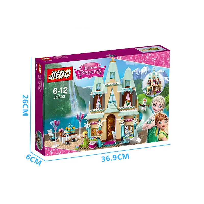Goedkoop Droom Prinses Bevroren Bouwstenen Arendelle Kasteel Prinses Anna Elsa Bebouwbare Compatibel Speelgoed Voor Kinderen