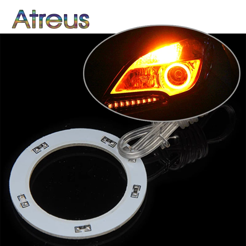 

Atreus Car LED Angel Eyes For Audi a4 b6 a3 a6 c5 VW polo passat b6 b5 Jeep accessories 40/60/80/100/120mm 2X COB DRL Lights 12V