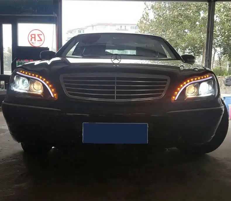 Автомобиль Стайлинг для b-энц S280 S320 S500 S600 фары 1998-2005 W220 светодиодный фар DRL ксеноновые bi объектив авто луч Парковка лампа