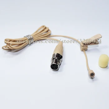 

Skin XLR 3 Pin TA3F Plug Tie Clip on Lapel Microphone Condenser Lavalier Mic Mike For AKG Wireless Karaoke System Transmitter