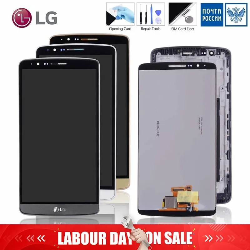 

Original LCD For LG G3 LCD Display Touch Screen Digitizer For LG G3 Display LCD Replacement D850 D851 D855 Black White Gold