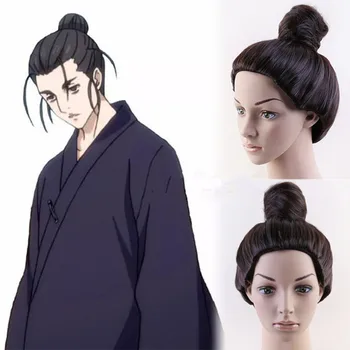 

black Taoist priest cosplay hair Taoist cosplay accessories anime warrior hair halloween cosplay head wear carnival clothing