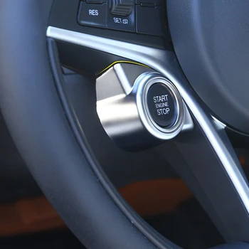 

Interior Start Stop Button Cover Trim ABS Matt 1PCS For Alfa Romeo Giulia 2017 2018/ Alfa Romeo Stelvio 2017 2018