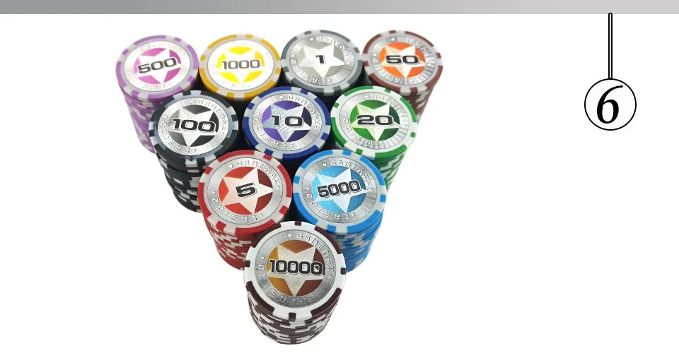 Easytoday 25Pcsset Plastic Poker Chips Set Clay Baccarat High Texas Hold'em Standard Entertainment Games Chips (6)