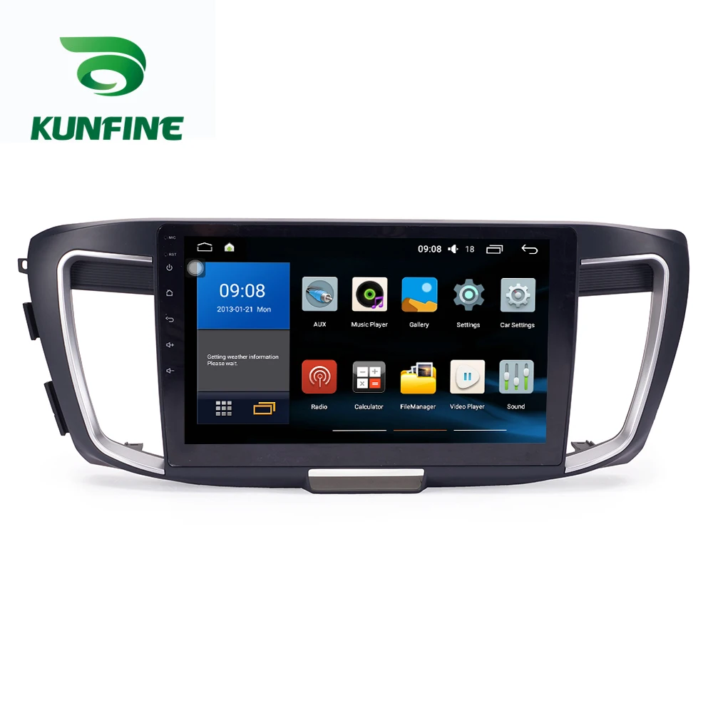 Discount Octa Core 1024*600 Android 8.1 Car DVD GPS Navigation Player Deckless Car Stereo For Honda Accord 2014-2017 Radio Headunit WIFI 2