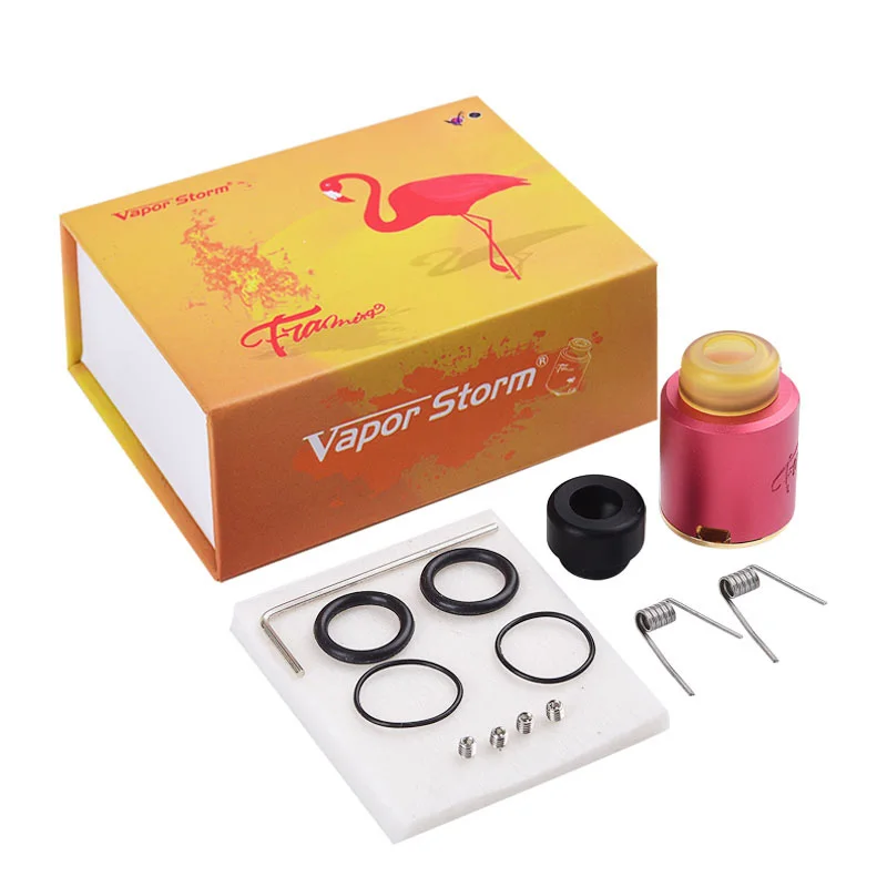 Испаритель Vapor Storm Flamingo RDA 24 мм с двойной катушкой 2 мл 510 резьба Rda ремонтопригодные