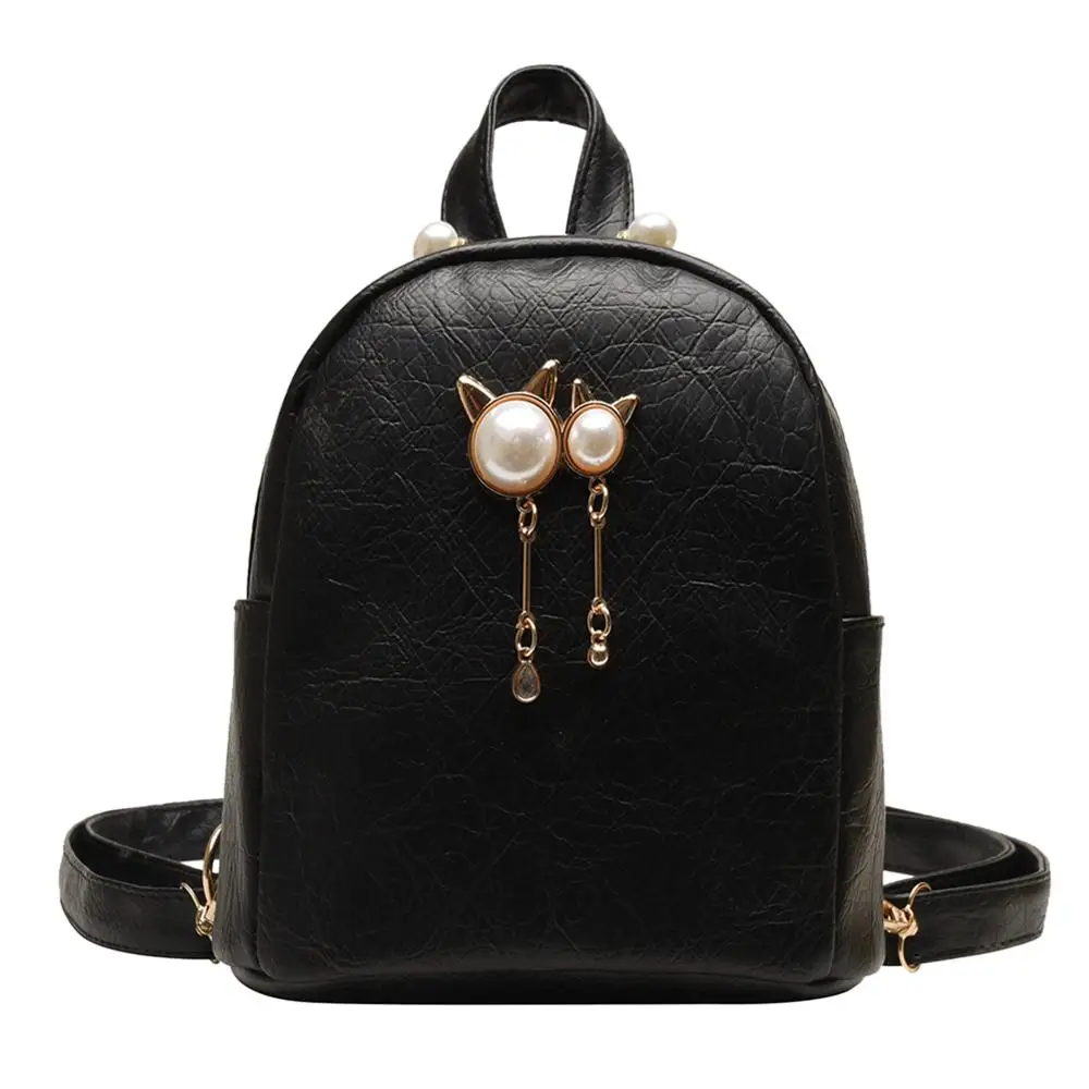 

Mini Backpack Women Korean Style PU Leather Shoulder Bag For Teenage Girls Multi-Function Small Bagpack Shoulder School Bags