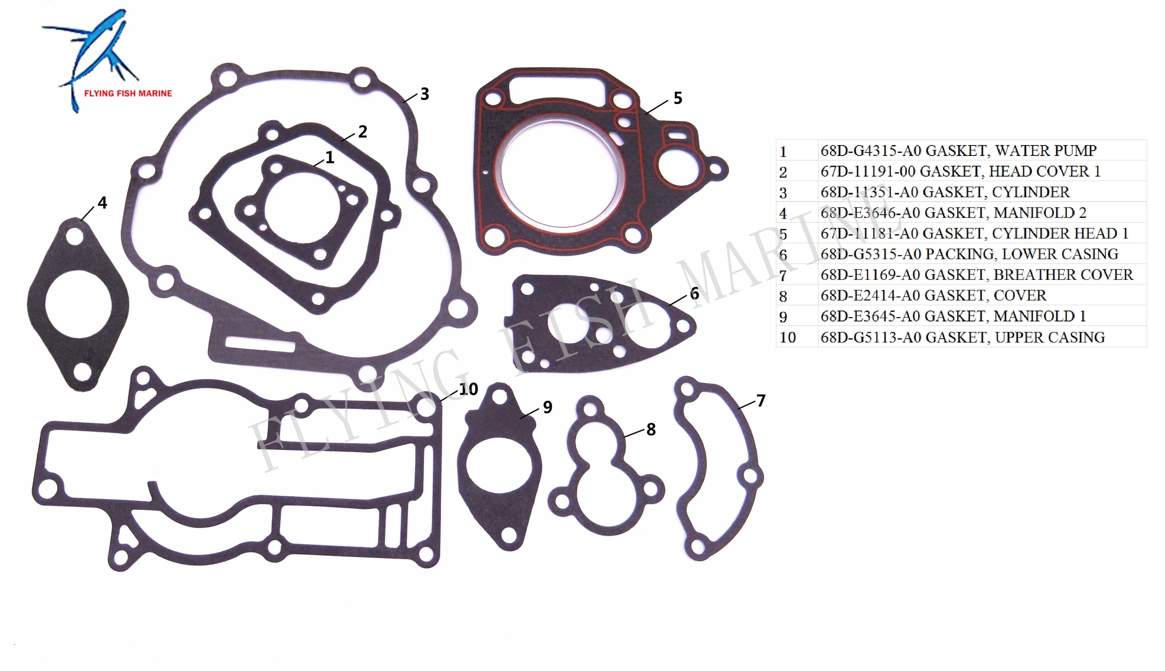 Junta de Vedação da Cabeça de Alimentação Motor de Popa do Barco Kit para Yamaha Completa Tempos f4 4hp 6 High Quality Automóveis e motos