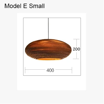 Креативная винтажная бумажная лампа-кулон соты, украшение для внутреннего бара, Освещение E27, держатель лампы 110-240 в - Цвет корпуса: Model E Small
