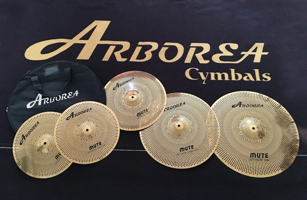 Arborea Electroplate Mute/Silent cymbal set to brass color 14 Arborea Electroplate Mute/Silent cymbal set to brass color 14