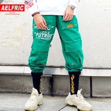 AELFRIC брюки карго мужские весна осень хип хоп Harajuku уличная ленты карманы модные джоггеры мужская повседневная одежда NC22