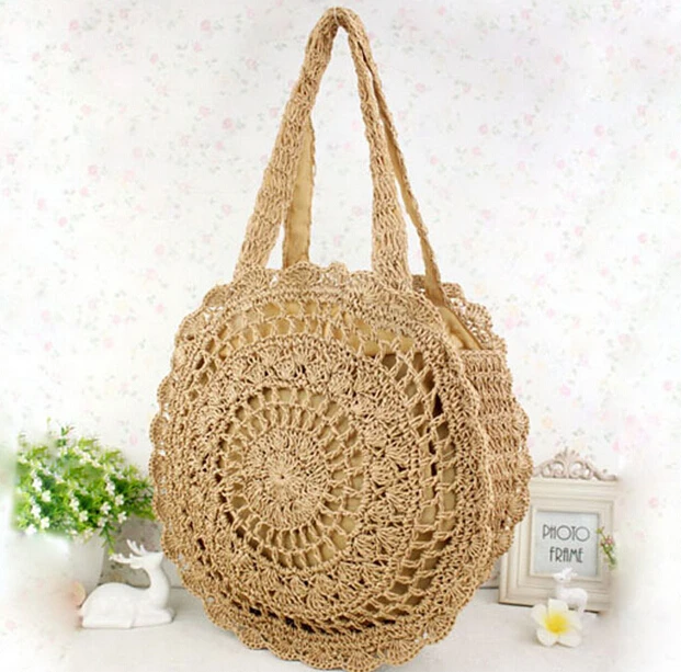 2017 New Fashion Womens Straw Handbags Summer Woven Shoulder Tote 2017 New Fashion Womens Straw Handbags Summer Woven Shoulder Tote Beach Bag Circle Handbag Wallet Purse In Wallets From Luggage Bags On Aliexpress