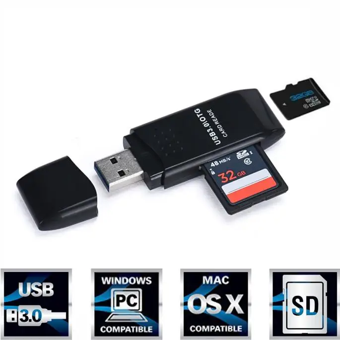 Мини 5 Гбит/с супер скорость USB 3,0 Micro SD/SDXC TF кард-ридер адаптер высокоскоростной передачи данных до тп 5 Гбит/с. 31