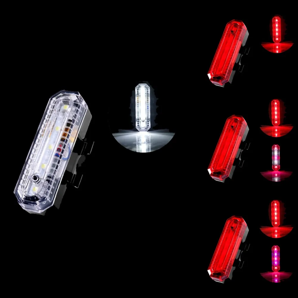 Perfect Hot-selling Rechargeable LED USB Mountain Bike Tail Light Taillight MTB Safety Warning Bicycle Rear Light Bicycle Lamp #276231 5