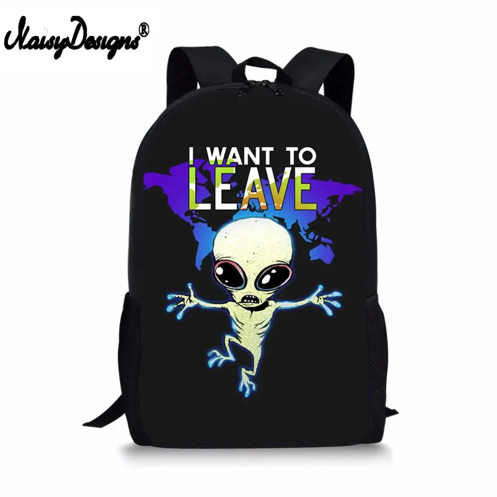 

Escaped Alien Printing Backpack Female School Supplies Satchel Casual School Book Bags For Kids Boys Girls Backpack Junior Bags