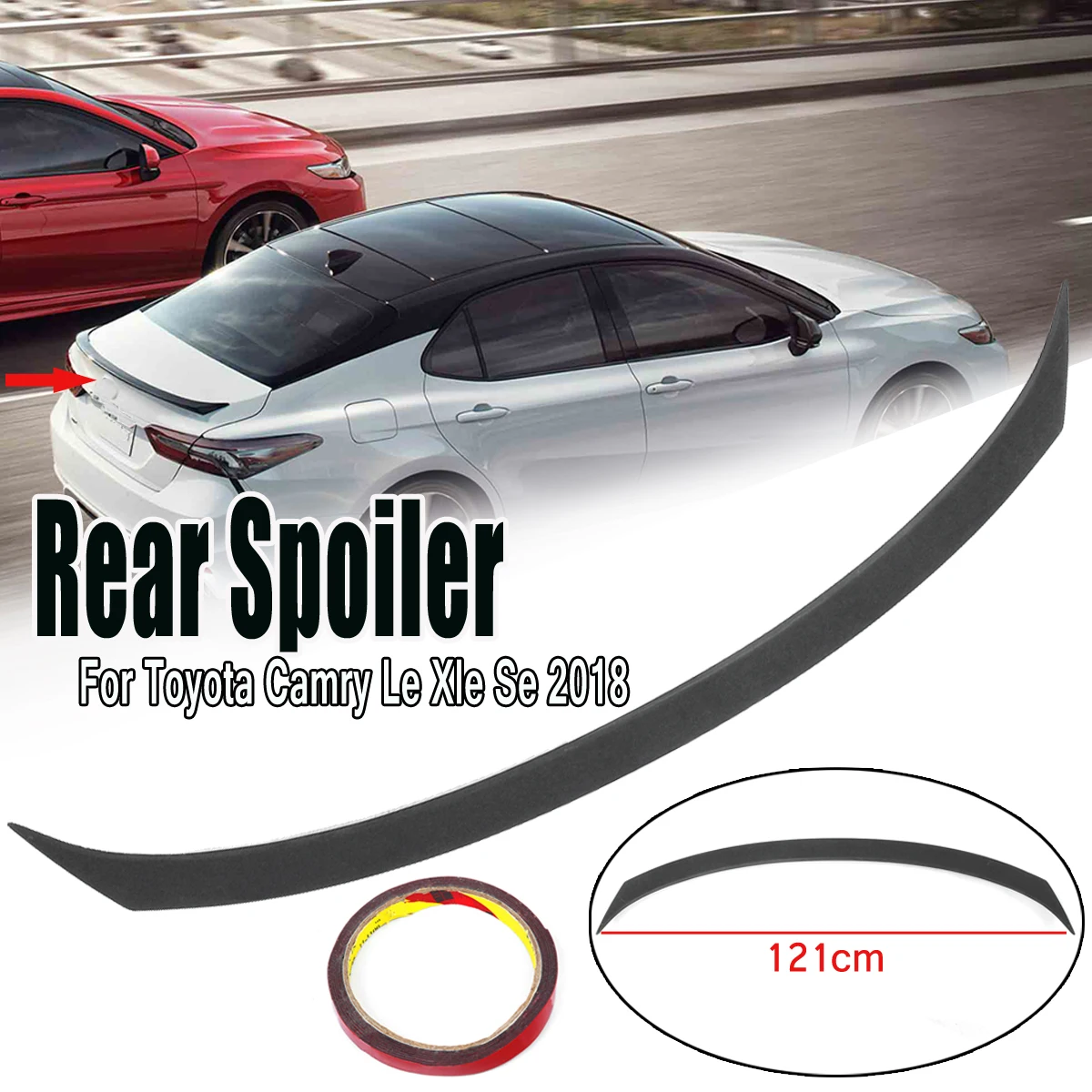 Car Rear Trunk Lid Spoiler Wing Hybrid Sport Style for Toyota Camry Le Xle Se 2018 Car Styling Exterior Accessories-in Spoilers & Wings from Automobiles ...