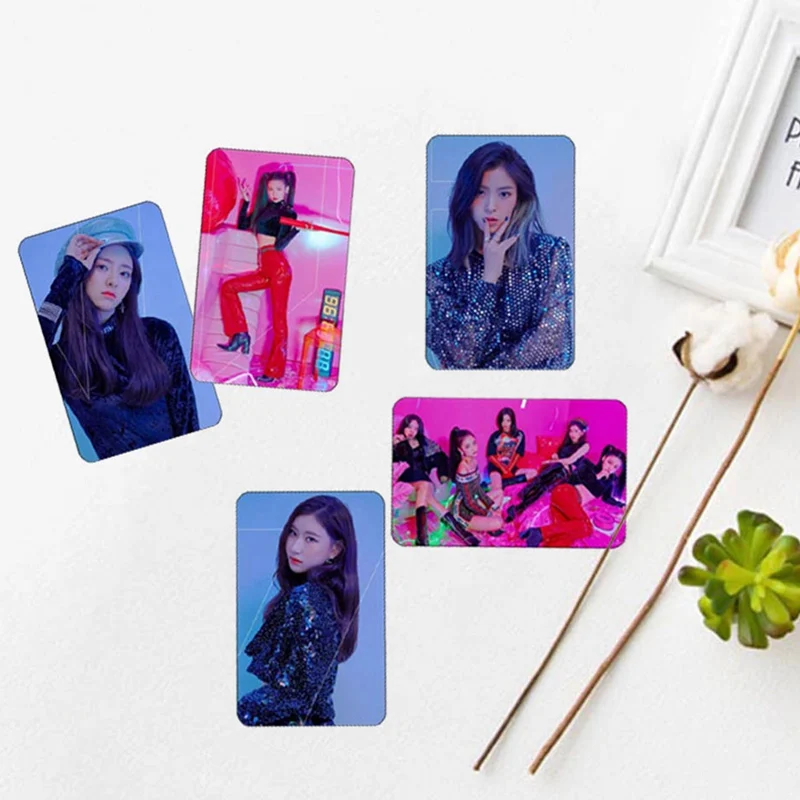 10 шт./лот ITZY фотостудия фото карта ПВХ кристальная наклейки для автобуса