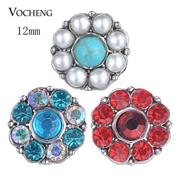 

10pcs/Lot Wholesale Vocheng Snap Jewelry Accessory Lovely Small Petite Ginger Snaps 12mm 5 Colors Snap Charms Vn-1824*10