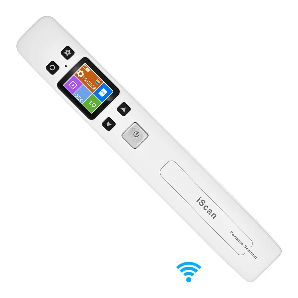 

Wifi 1050DPI High Speed Portable Wand Document & Images Scanner A4 Size JPG/PDF Formate LCD Display for Business Reciepts Books
