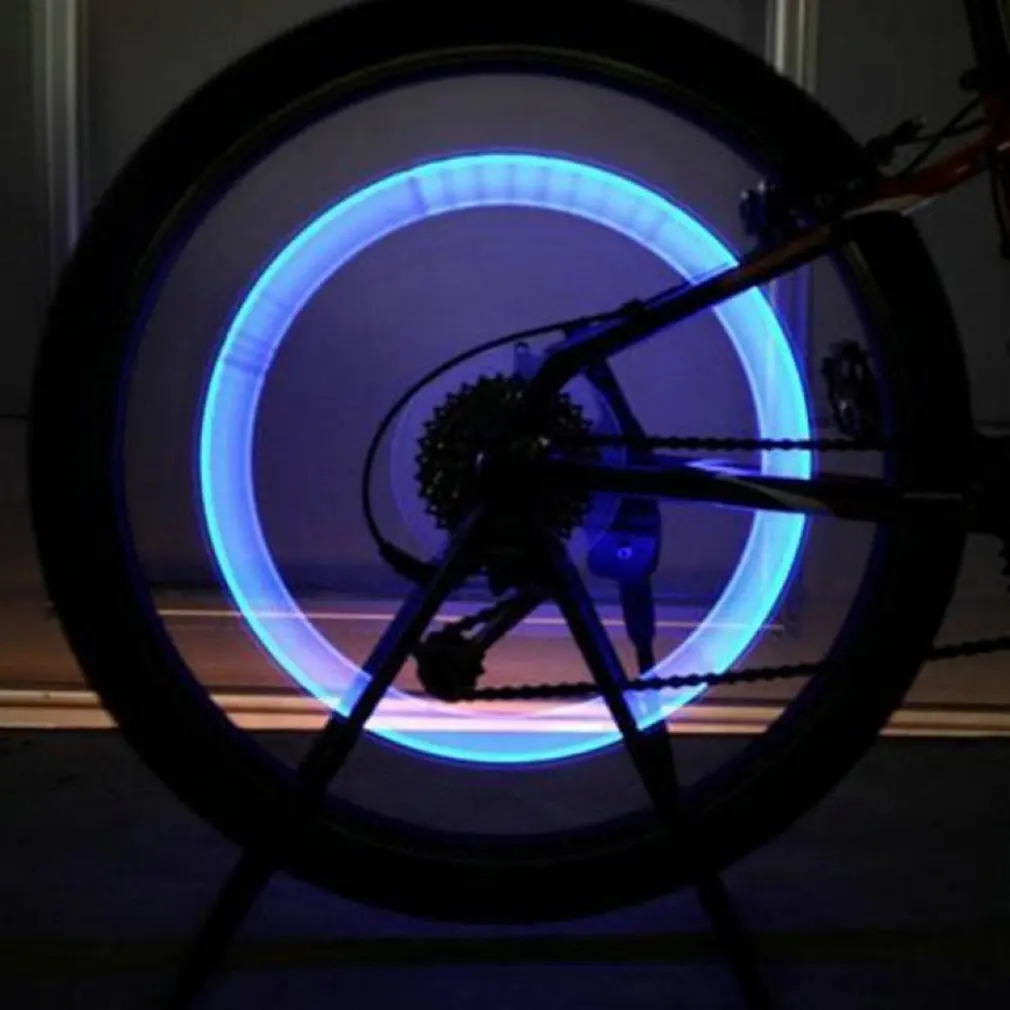 Sale 1PCS LED Super Bright Bike Bicycle Tyre Wheel Valve Cap Light LED Tyre Tire Valve Caps Wheel Spokes Light 6