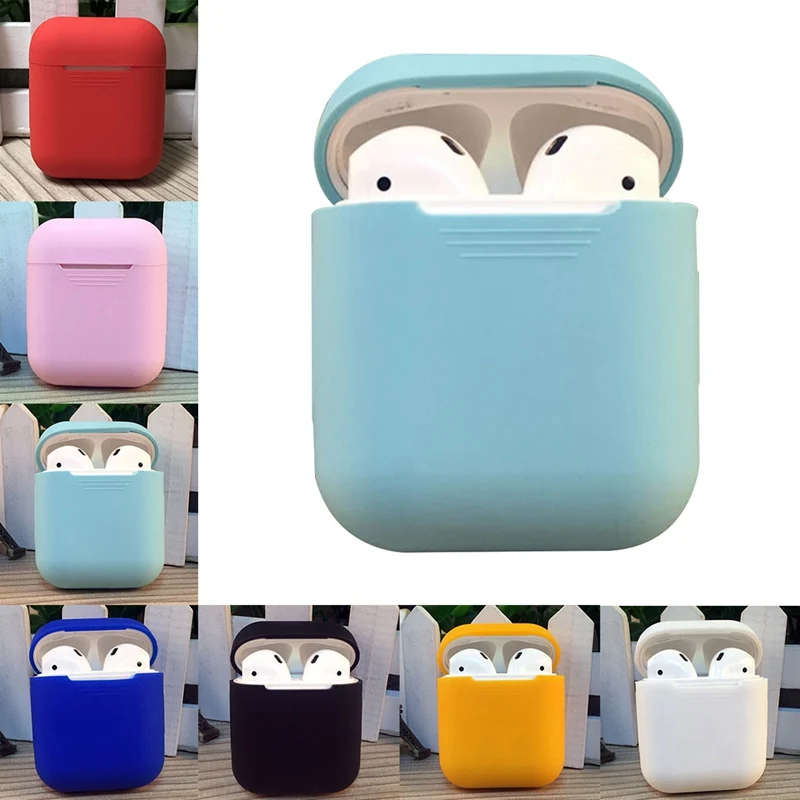 

2018 100% Fitting Soft Silicone Case For Apple Airpods Shockproof Cover For Apple AirPods Earphone Cases Protector Case