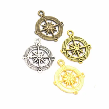 

10pcs/lot Alloy Compass Charms DIY Pendant Necklace Making Bracelet Earring Charms Finding DIY Jewelry Accessories Findings