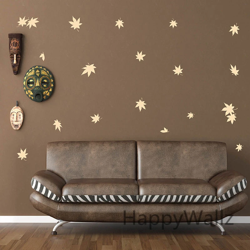 Maple Leaves Wall Sticker Baby Nursery Leaves Wall Decals DIY Kids Room