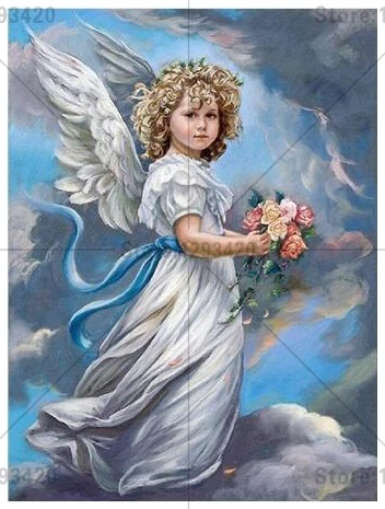 

Diamond embroidery 5d diy diamond painting religion angel cross stitch needlework mosaic full square resin rhinestones crafts