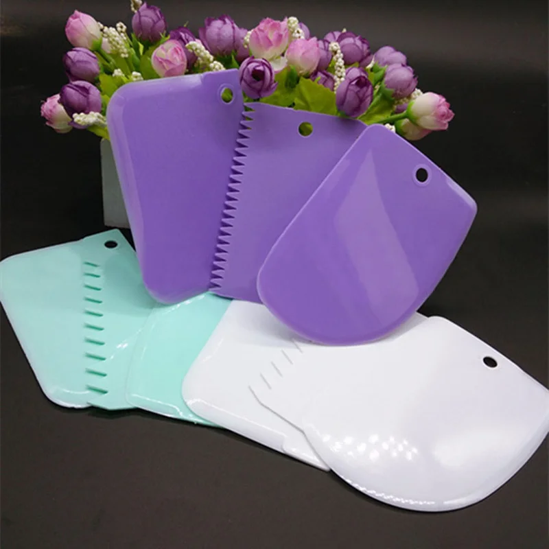 

3pcs/lot DIY Cake Spatula Fondant Cake Decorating Tools Spatula For Cake Smoother Cutter Scraper Bakeware Set 1545