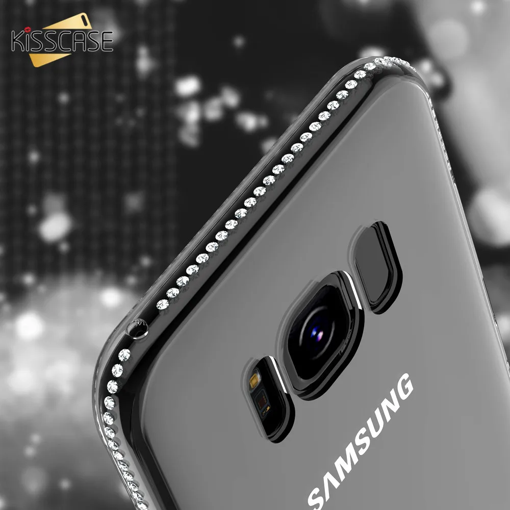 

KISSCASE Glitter Frame Case For Samsung S8 Galaxy S8 Plus Case S7 S7 Edge A5 A7 J5 Soft Silicone Cases For iPhone 8 7 6 6S 5 5S