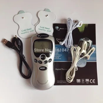 

Many Colors Digital Therapy Machine Acupuncture Massager electronic pulse massager health care equipment+1pc ear clip wire