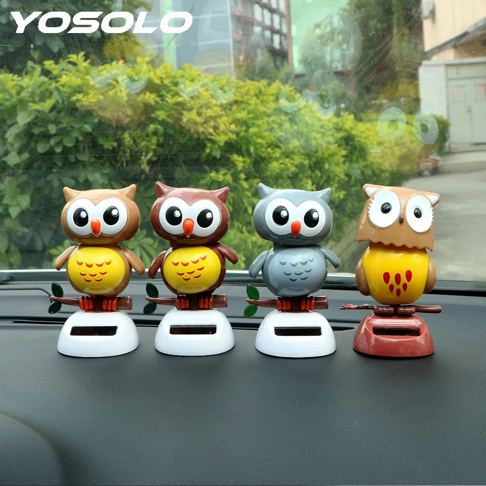 

Solar Powered Cute Owl Birds Dancing Shaking Head Car Ornament Car Styling Dashboard Decoration Swing Doll Auto Accessories