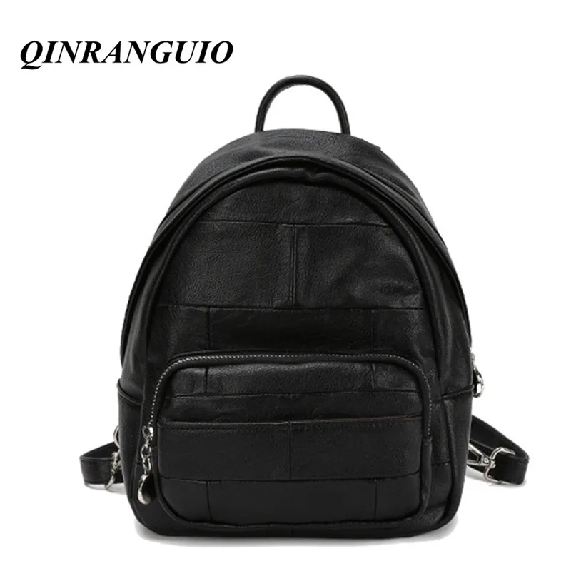 

QINRANGUIO Women Backpack PU Leather Backpack Women Large Capacity School Bags for Teenage Girls Top-handle Mochila Feminina