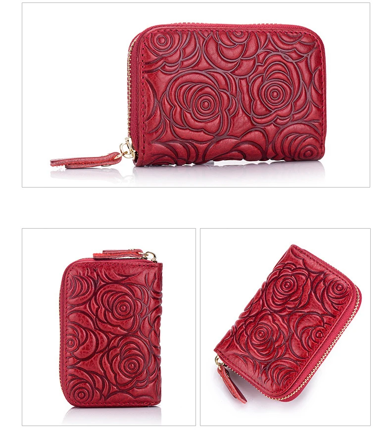 Women genuine leather card holder 11