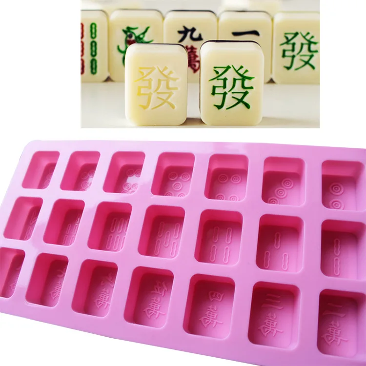 Еда gradeMahjong 3D Силиконовые шоколадные формы конфеты печенья выпечки плесень