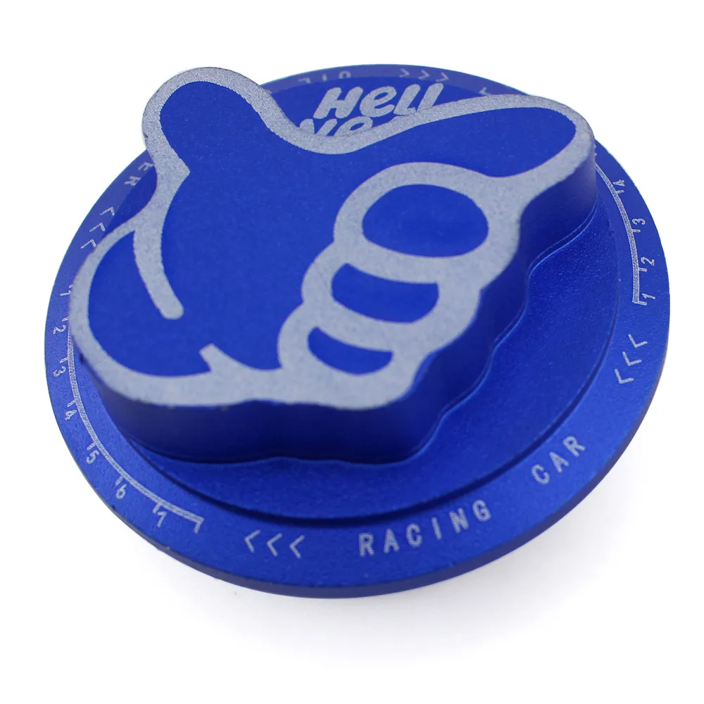 Hell Yeahi Blue Aluminum Engine Oil Cap Oil Fuel Filler Tank Cover Cap For Honda