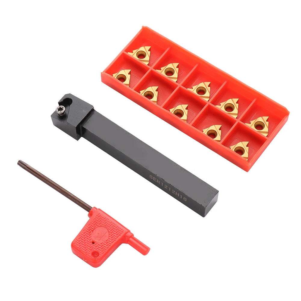 

1pc Ser1212h16 Cnc Tool Holder Boring Bar Holder +10pcs 16er Ag60 Turning Inserts With Wrench For Lathe Turning Tool Set