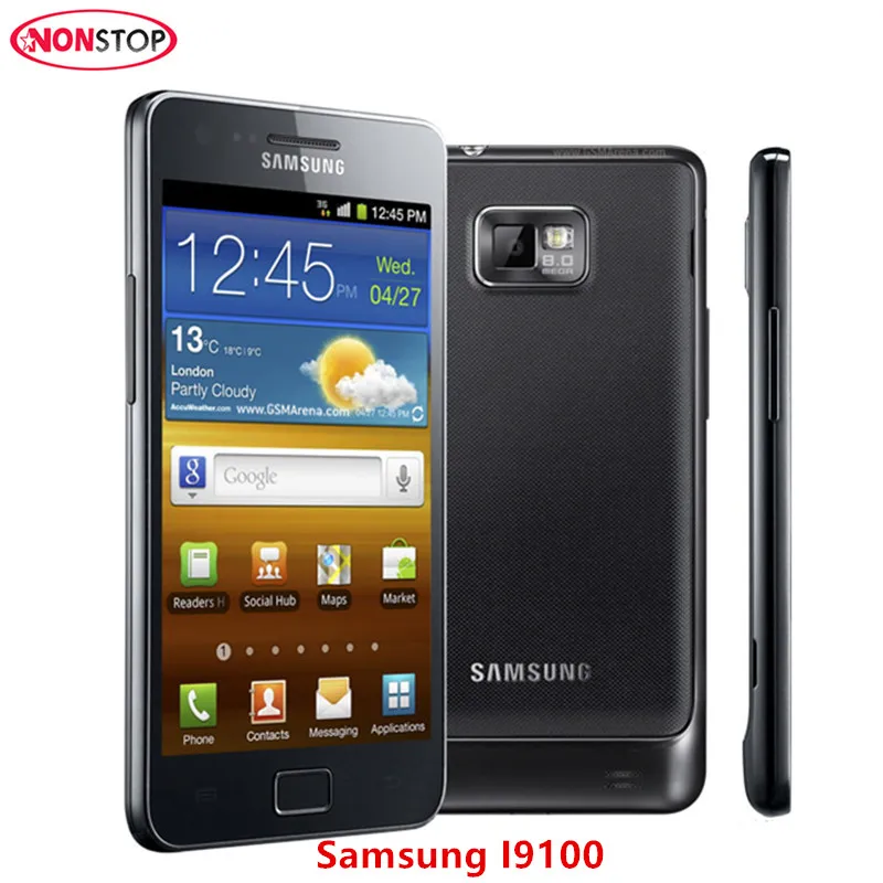 

Unlocked Original Samsung GALAXY S2 I9100 Mobile Phone Android Wi-Fi GPS 8.0MP camera 4.3 inch 1GB RAM 16G ROM I9100 Cell Phone