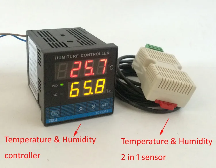 24 В переменного тока регулятор температуры и влажности с датчиком температуры и влажности источник питания 24 В переменного тока