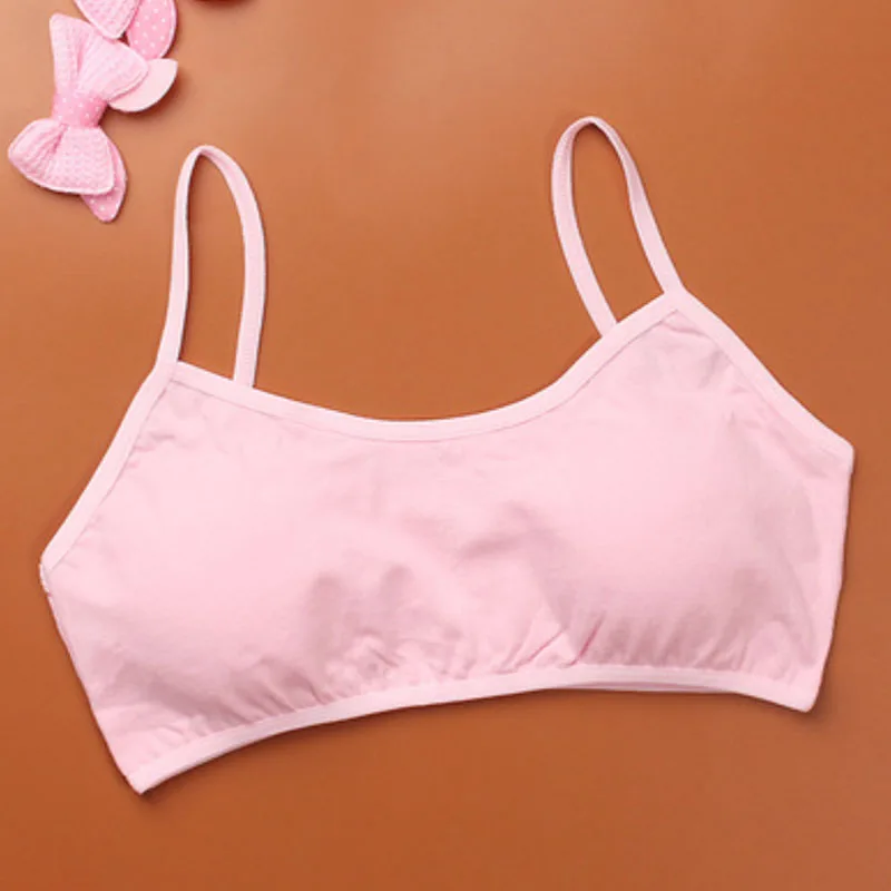 

New Cotton Children Bra Young Teenagers Girl student Confortable thin Underwear Summer Narrow Shoulder Strap Bras F0086