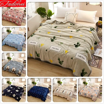 

Adult Kids Student Soft Plush Thick Blanket Single Full Double Queen King Size Bedding Cover 150x200 180x200 200x230 230x250 cm